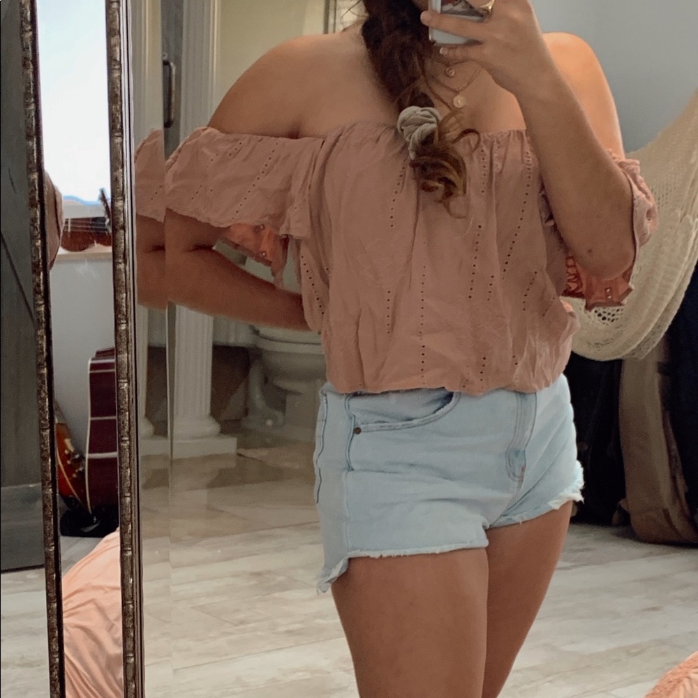 OFF THE SHOULDER CORSET TOP
